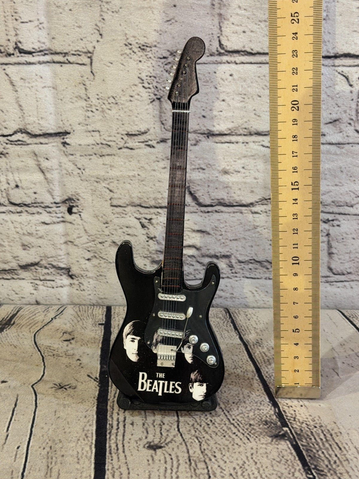 Miniature 25cm Guitar The Beatles Band Guitar on Stand Band Gift Display5