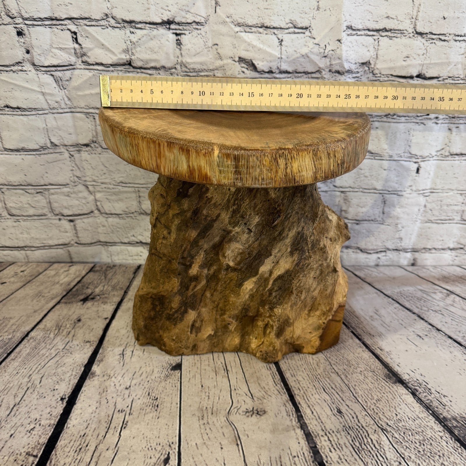 30cm x 25cm Wooden Coffee Root Sculpture Garden Teak Root Ornament Carved No 155