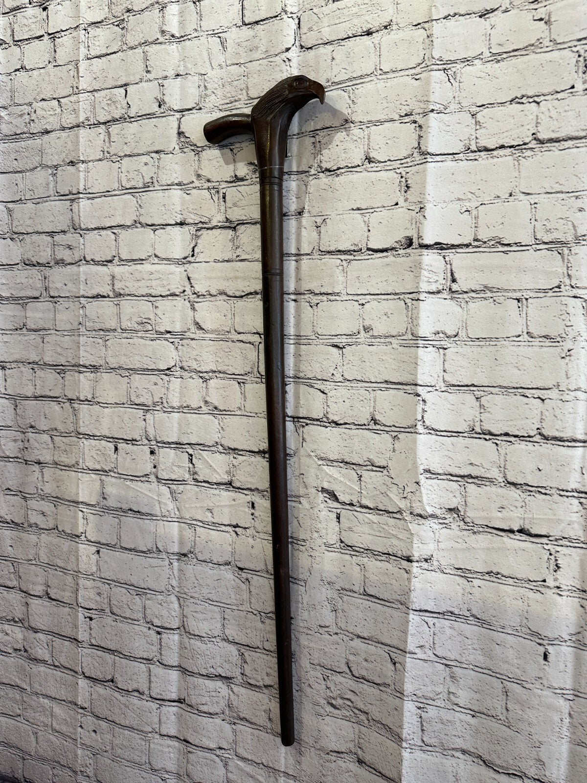 Eagle Head 90cm Tribal African Walking Stick Cane Hand Carved Dark Wood2