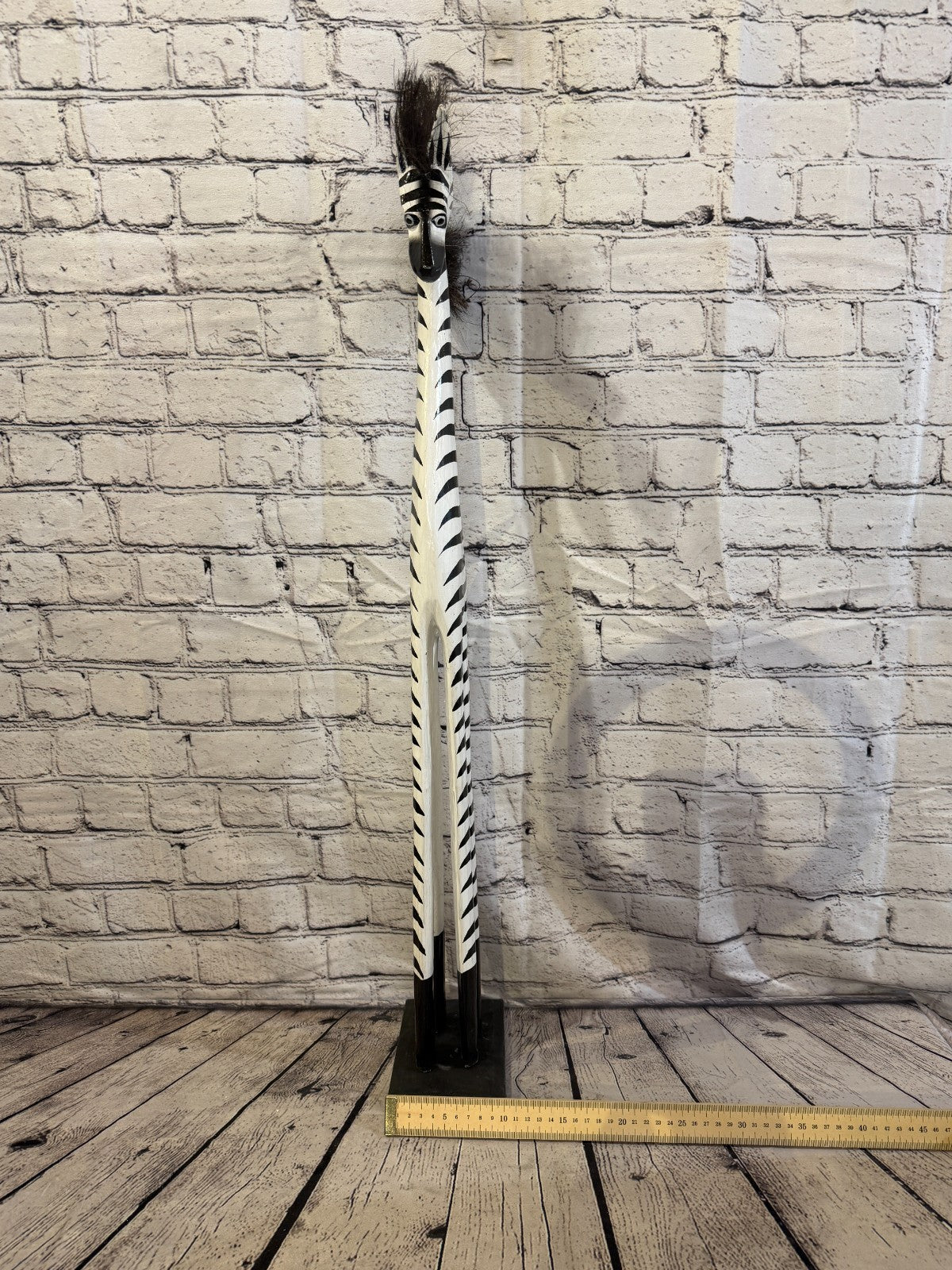 80cm Painted Wooden Zebra Standing Single Carved Solid Wood Zebra Handmade7