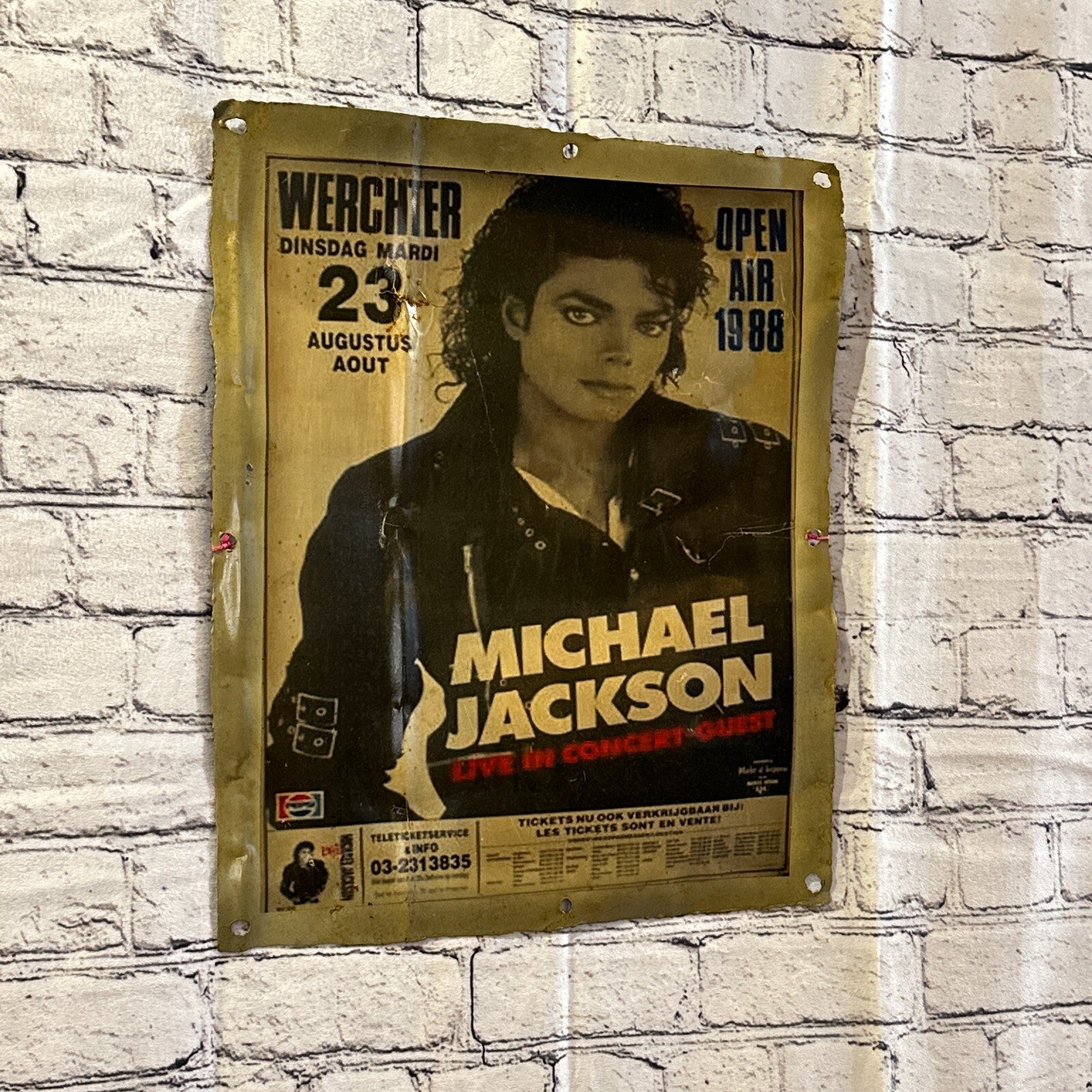 Michael Jackson Pepsi 1988 Advert Wall Plaque 42cm x 36cm Vintage Retro Tin Sign1