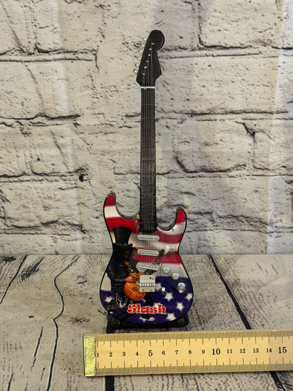 Miniature 25cm Guitar Slash ACDC Guitar on Stand Band Gift Display6