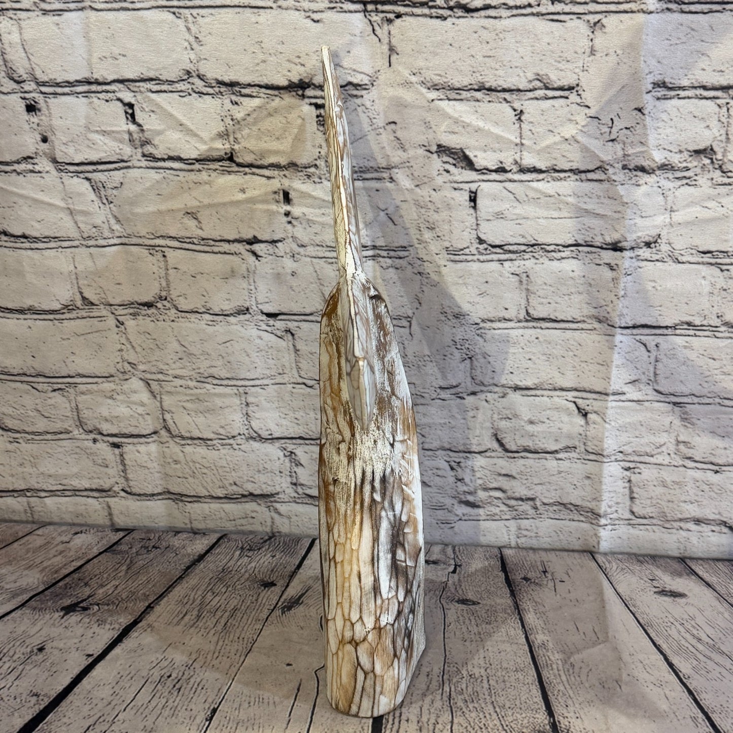 40cm x 40cm Whale Tail Brown Fish Wood Coastal Ocean Bathroom Decoration3