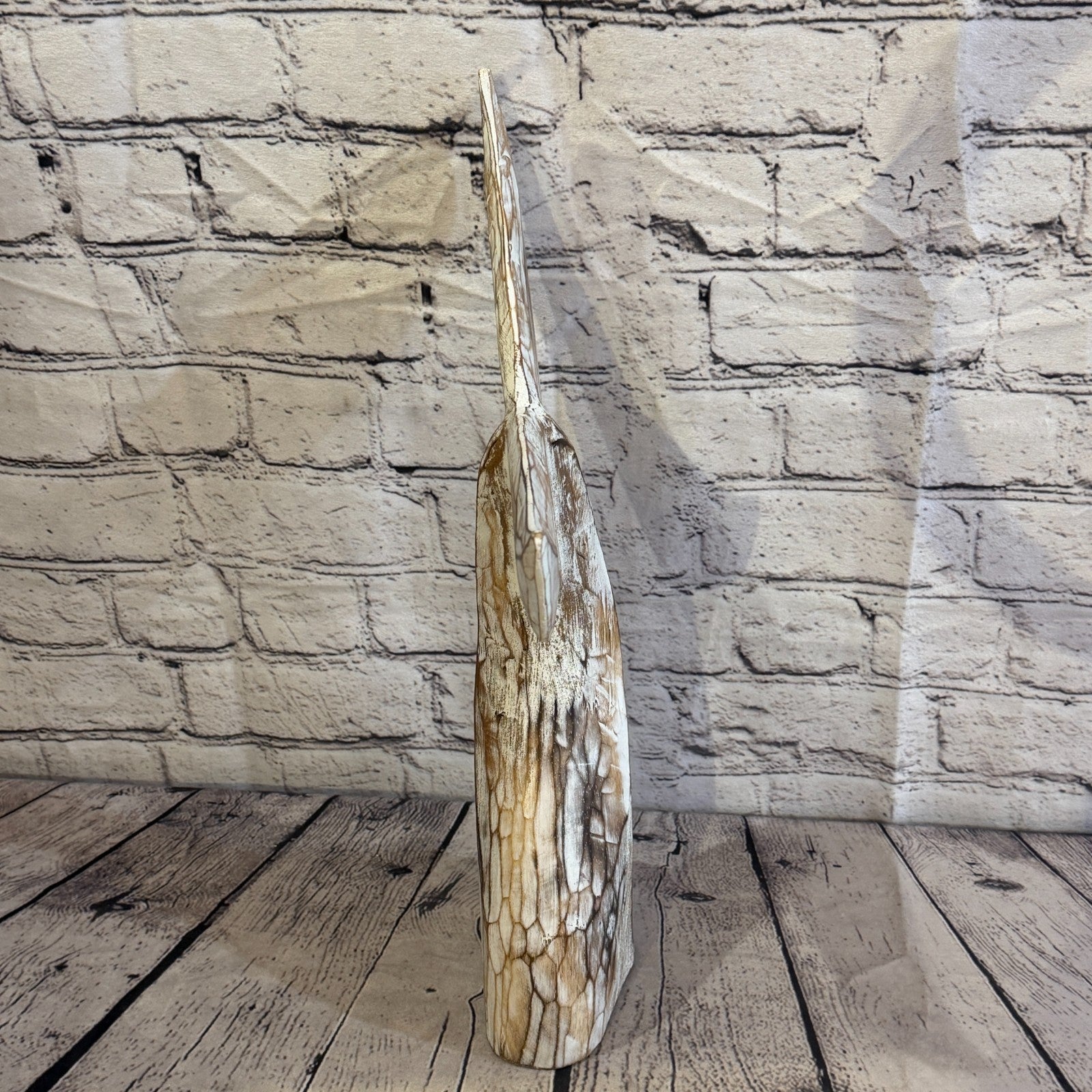 40cm x 40cm Whale Tail Brown Fish Wood Coastal Ocean Bathroom Decoration3