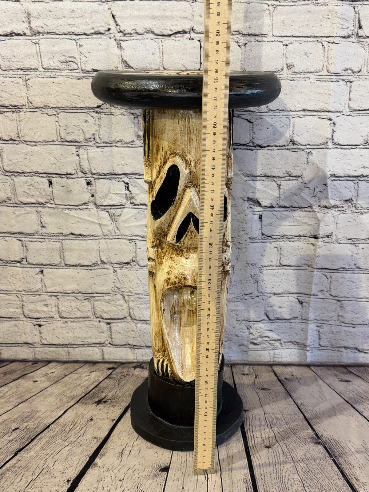 55cm x 25cm Scream Skull Round Wooden Coffee Table Bar Restaurant Garden Pub5