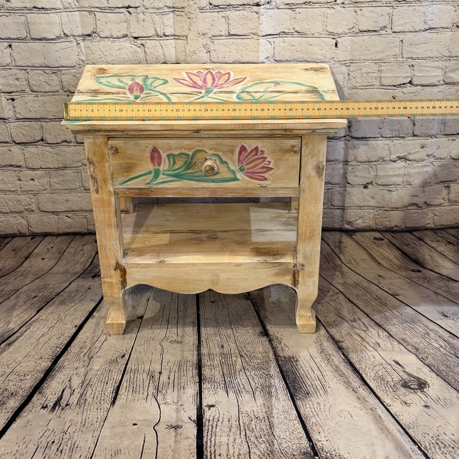 50cm x 50cm x 30cm Flower Table Wooden Side Cabinet Living Storage Furniture6