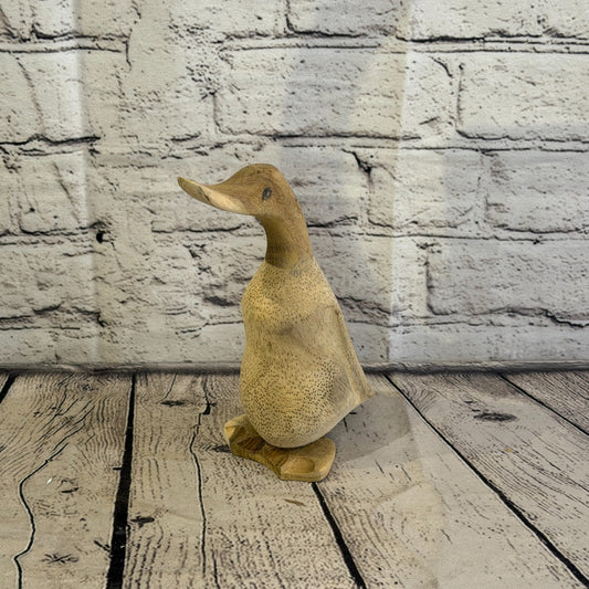 Looking Forward 20cm Tall Wooden Smooth Duckling Baby Duck Bamboo Root Fairtrade0