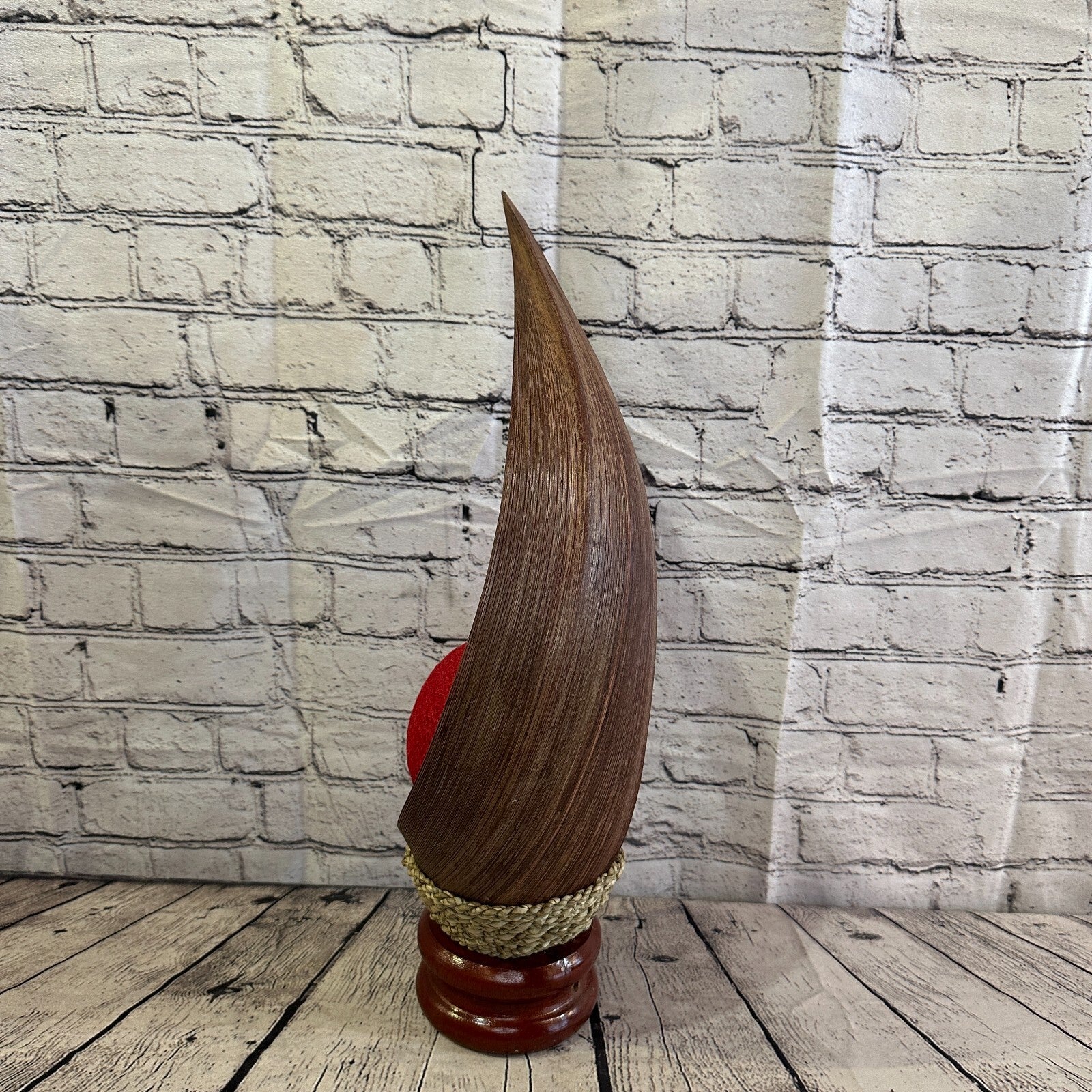 Red Light Brown Natural 60cm Tall Leaf Lamp Twist LED UK Mains Plug Design 42