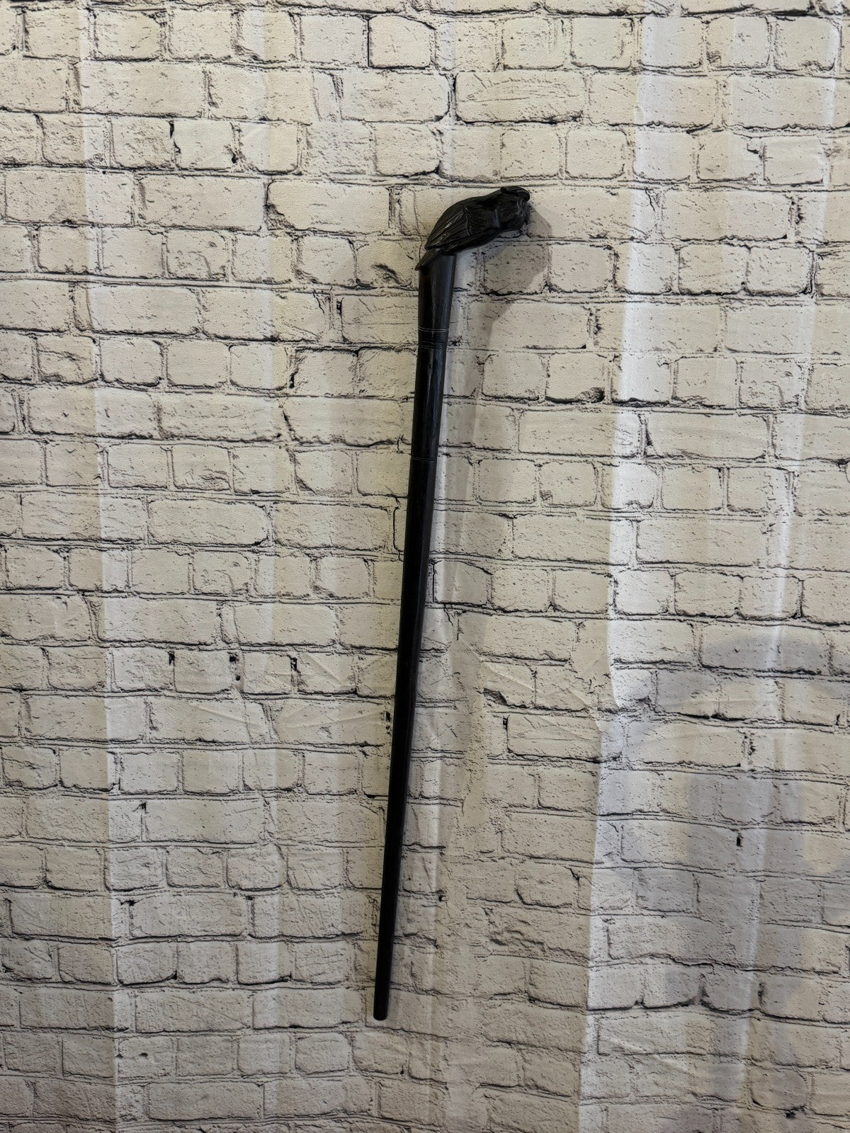 Owl Perched 90cm Tribal African Walking Stick Cane Hand Carved Dark Wood3