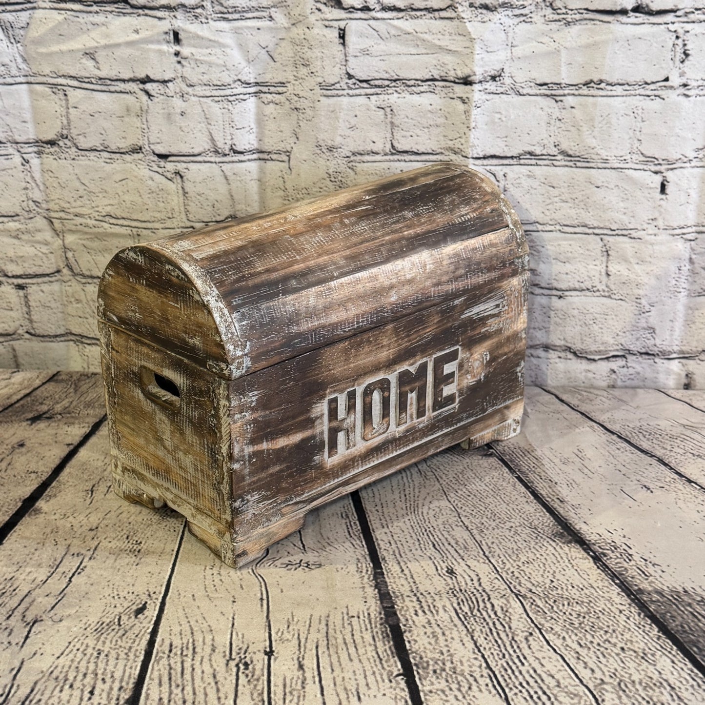 30cm x 22cm x 15cm Wood Brown Home Chest Storage Jewellery Trinket Box2