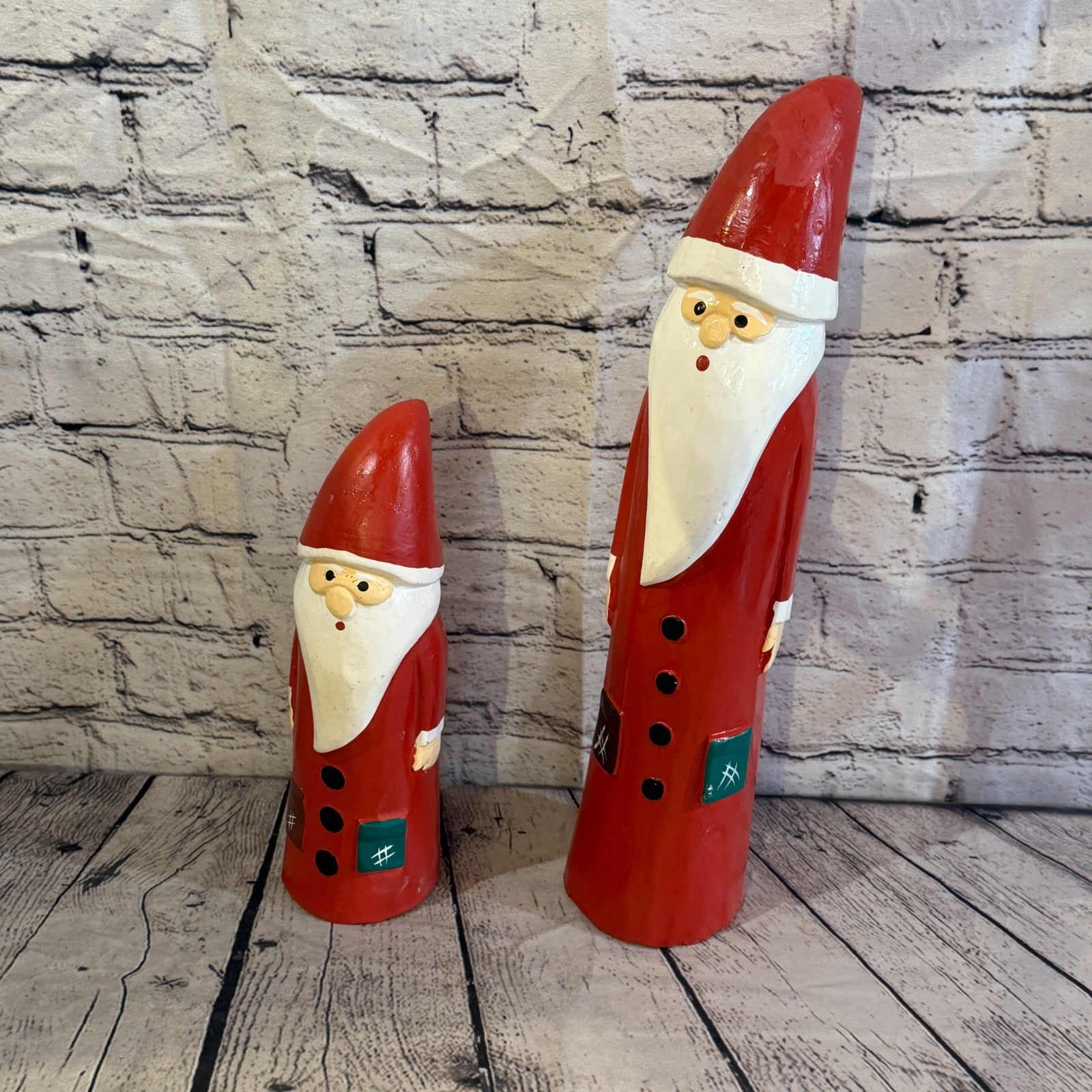 25cm x 10cm Santa Claus Father Christmas Handcrafted Wood Xmas Ornament8