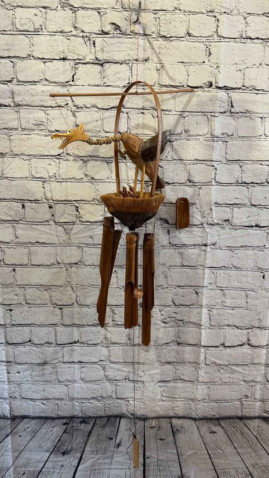 Dragon Nest With Chimes Bamboo Windchime 60cm Garden Gift Summer Handmade Chimes0