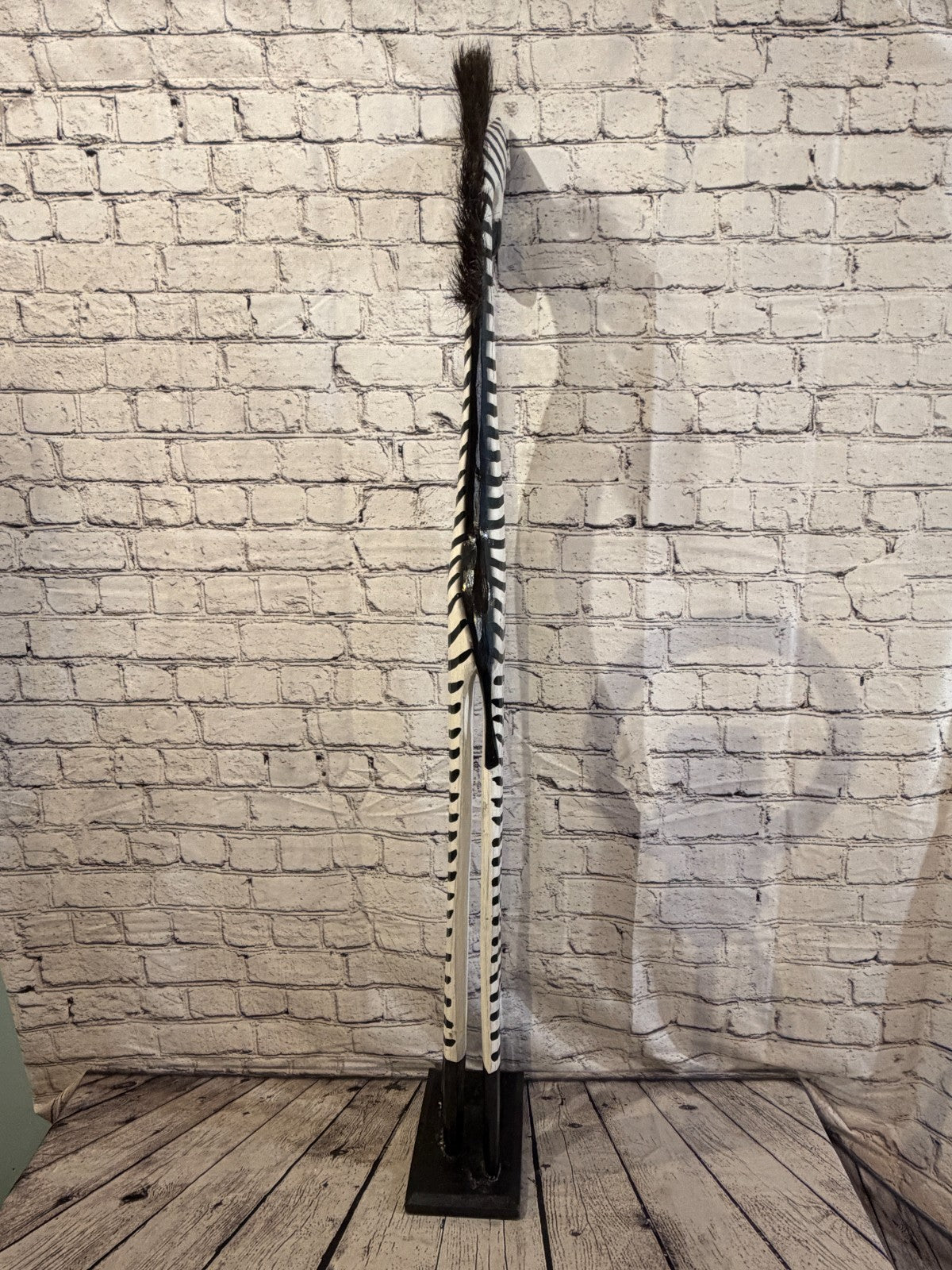 120cm Painted Wooden Zebra Standing Single Carved Solid Wood Zebra Handmade4