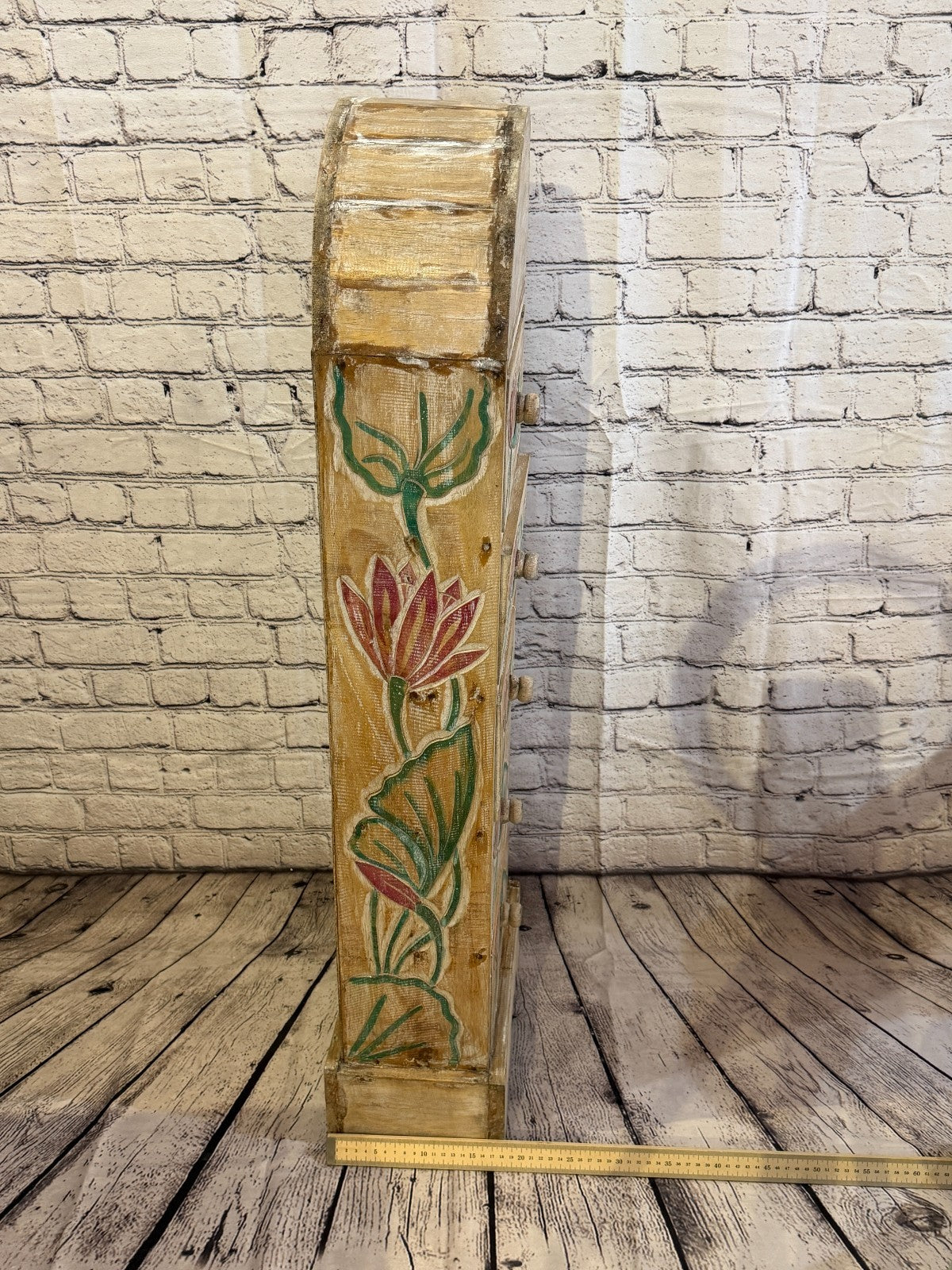 100cm x 30cm Flower 5 Draw Wooden Side Cabinet Living Hallway Storage Furniture7
