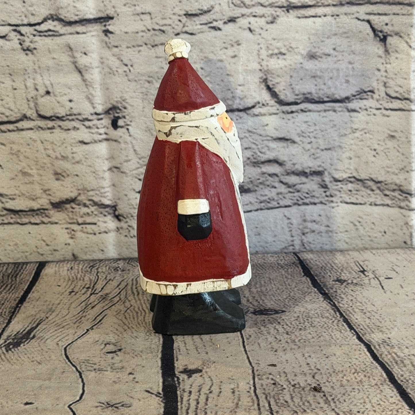 15cm x 7cm Santa Claus Father Christmas Handcrafted Wood Xmas Christmas Ornament3