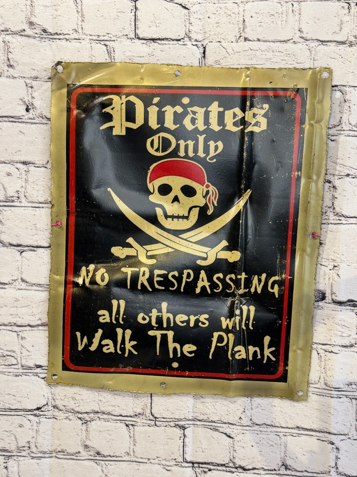 Pirates Only Poster Advert Wall Plaque 42cm x 36cm Vintage Retro Tin Sign2