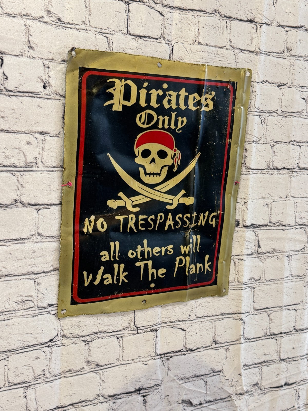 Pirates Only Poster Advert Wall Plaque 42cm x 36cm Vintage Retro Tin Sign0