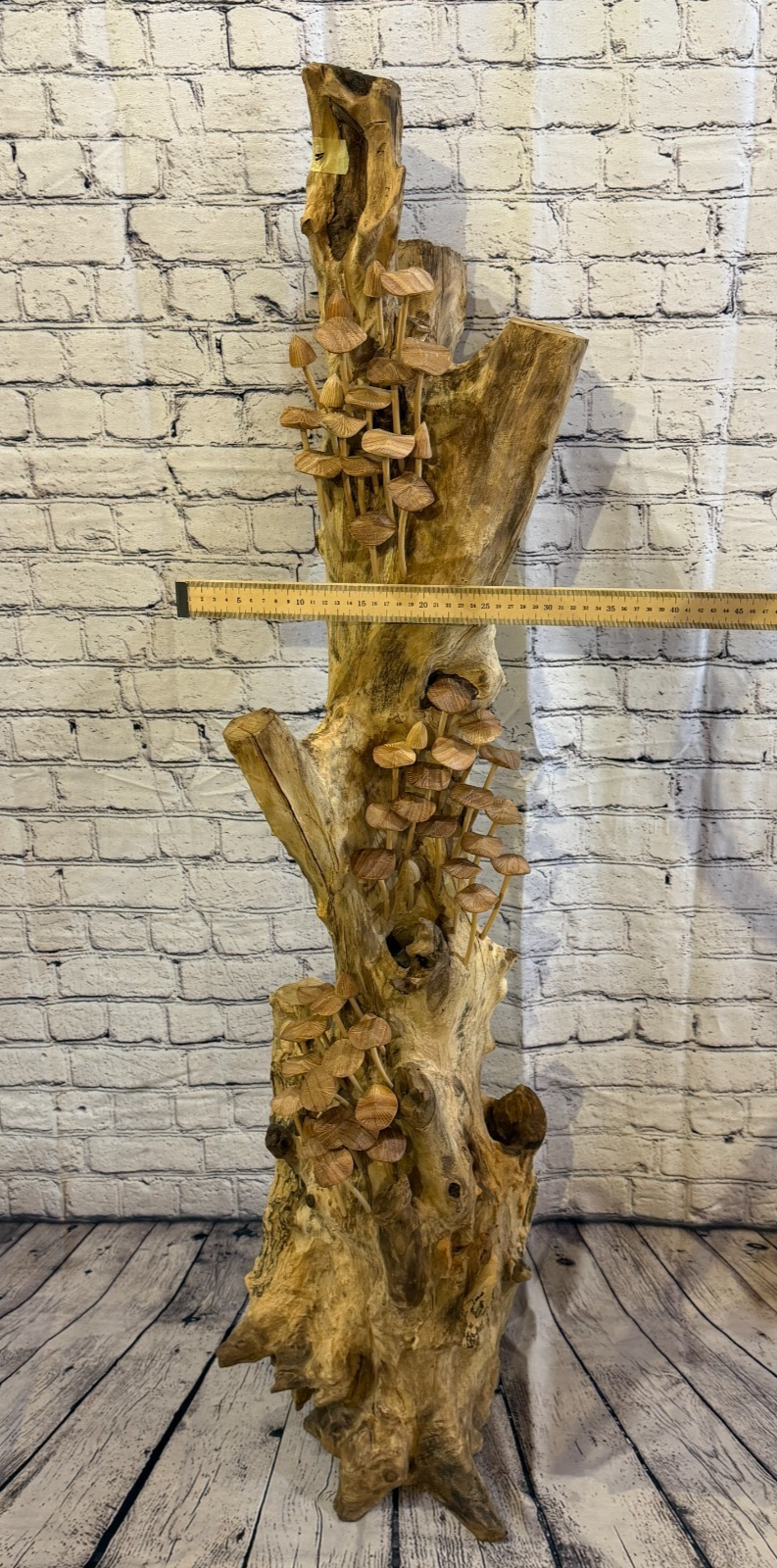 120cm Tall Plain Mushroom Parasite Ornament Natural Carving Fairtrade Wooden3