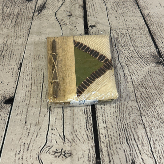 Natural Leaf Note Book 12cm x 10cm With Paper Made From Bamboo Pulp Design 80