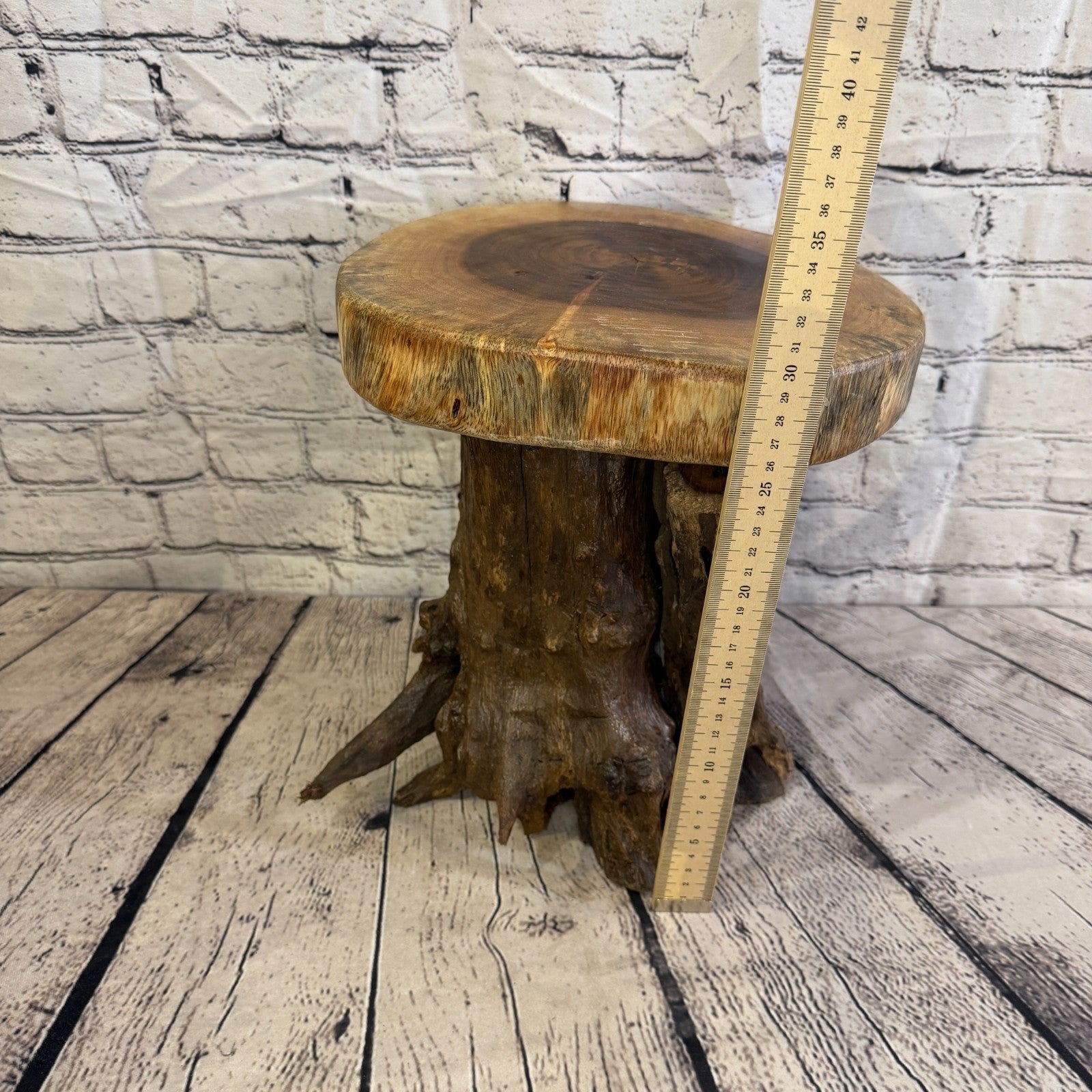 30cm x 25cm Wooden Coffee Root Sculpture Garden Teak Root Ornament Carved No 174
