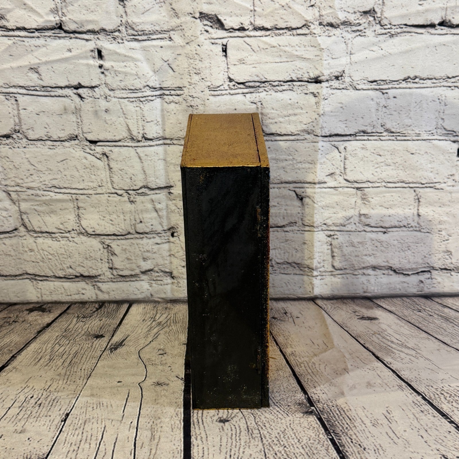 Bright Gold Thai Buddha Head Edge 25cm x 18cm x 7cm Wooden Box Trinket Handmade1