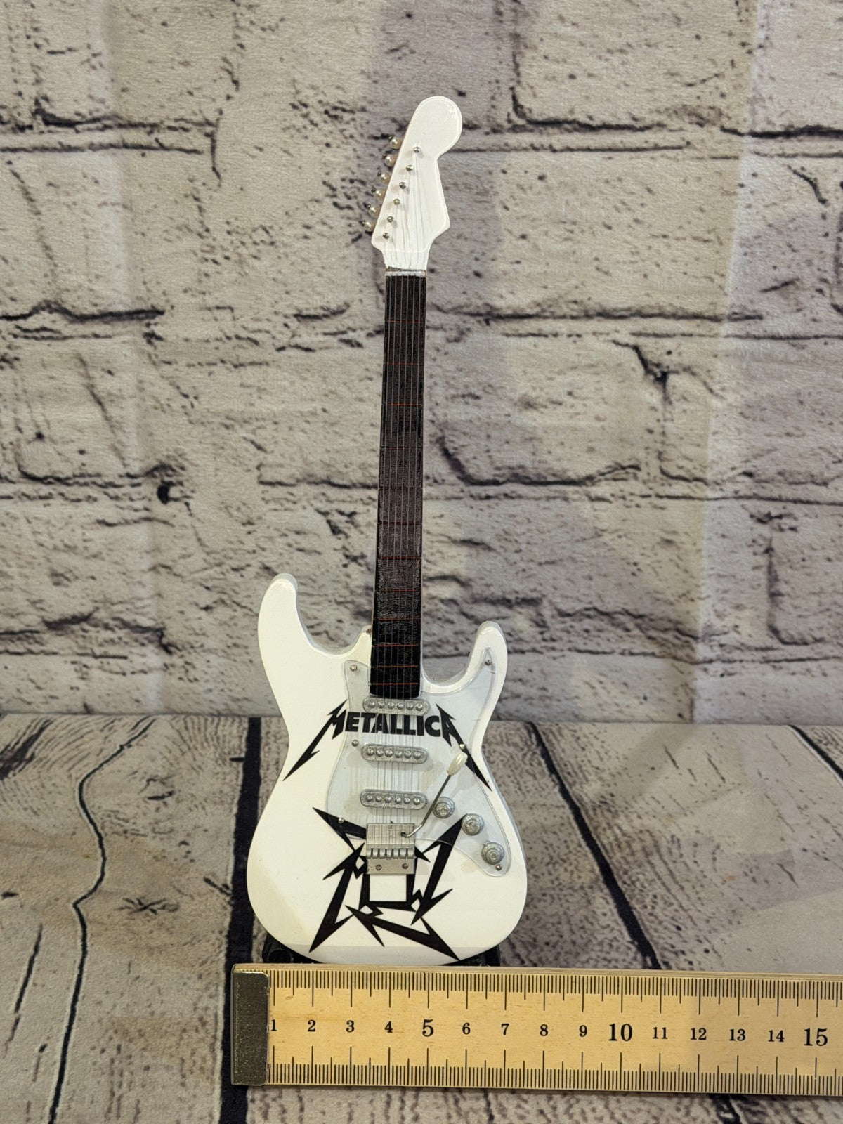 Miniature 25cm Guitar Metallica Band Guitar on Stand Band Gift Display6