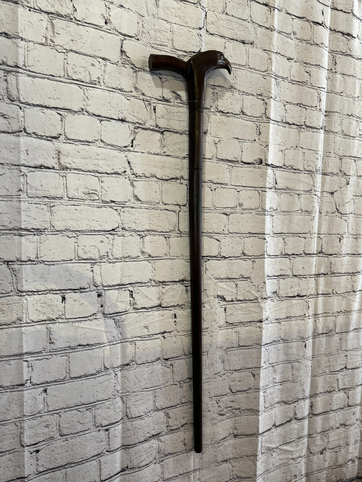 Eagle Head 90cm Tribal African Walking Stick Cane Hand Carved Dark Wood1