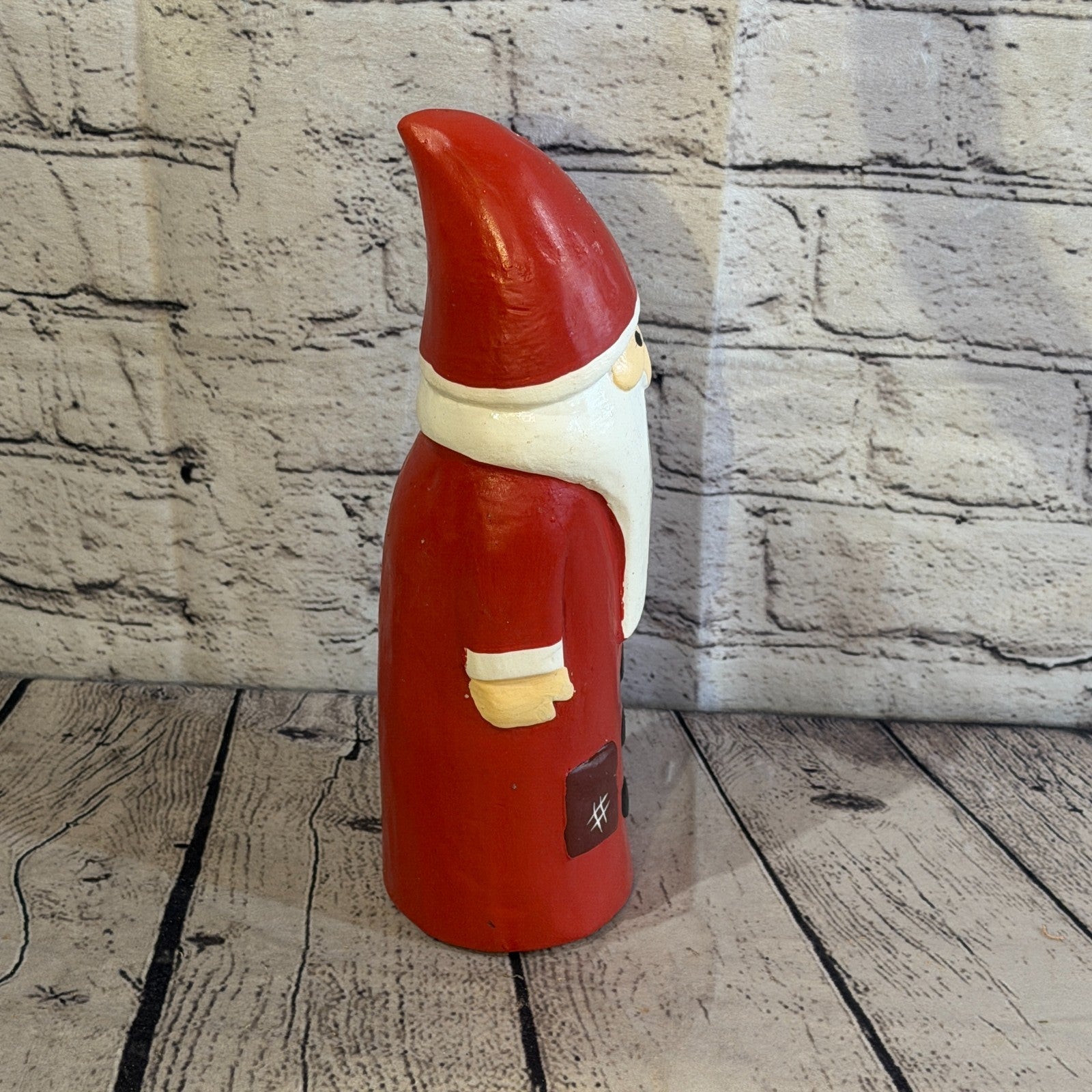 25cm x 10cm Santa Claus Father Christmas Handcrafted Wood Xmas Ornament3