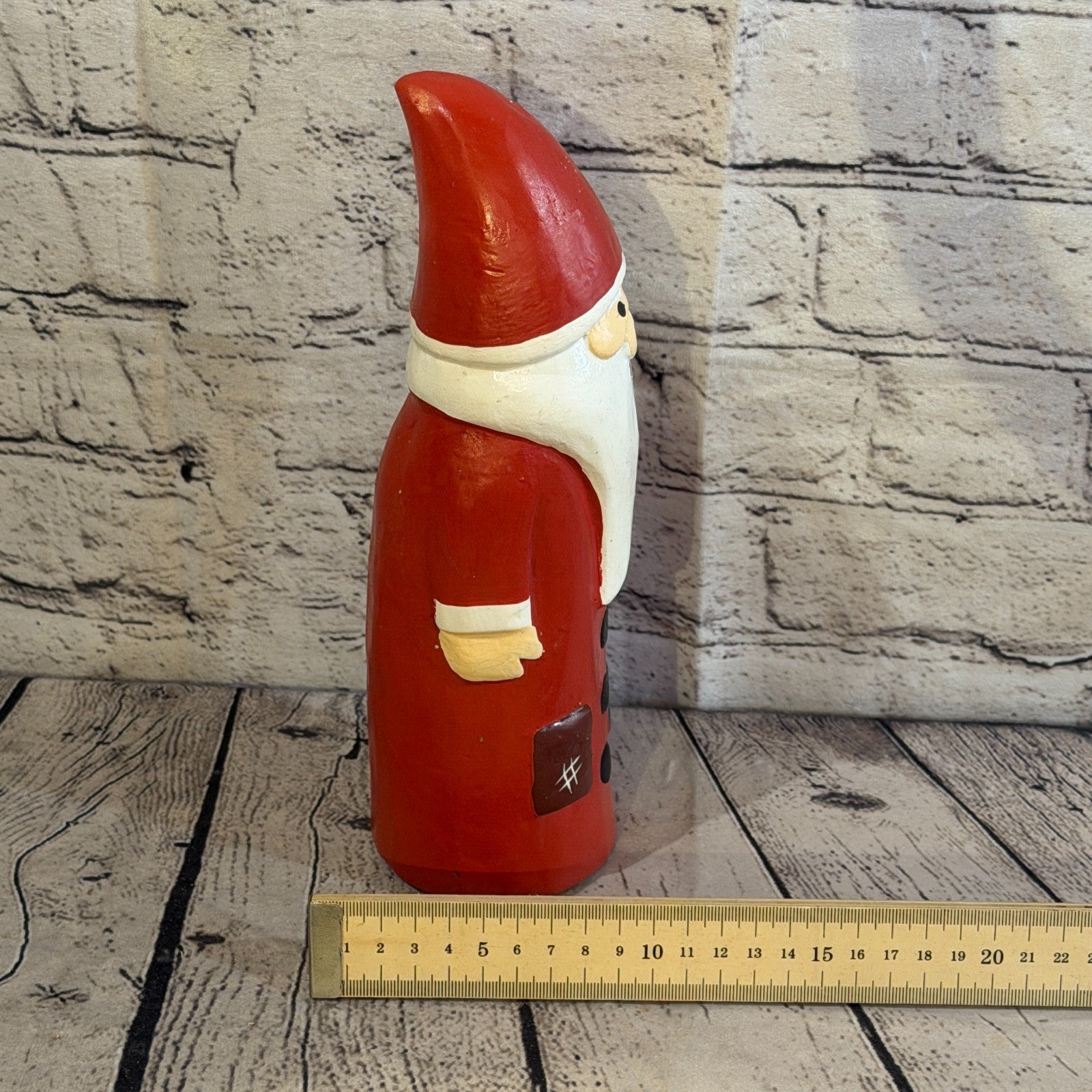 25cm x 10cm Santa Claus Father Christmas Handcrafted Wood Xmas Ornament7