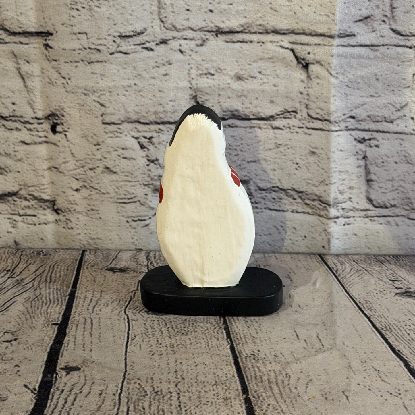 14cm x 10cm Black Flat Top Hat Snowman Handcrafted Wood Xmas Christmas Ornament4