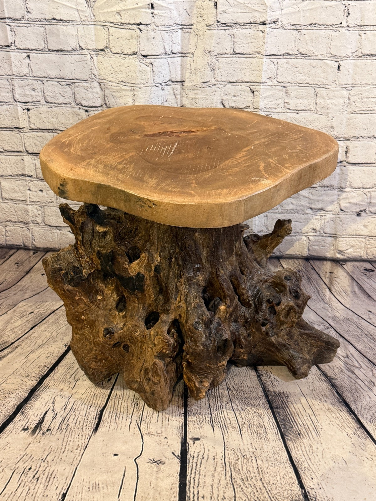 50cm x 50cm Single Wooden Coffee Root Sculpture Garden Teak Root Ornament Carved4