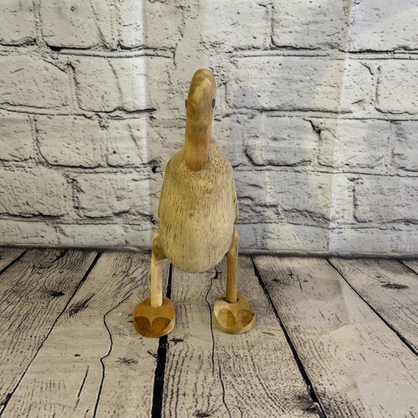 Swan Neck 25cm Tall Wooden Smooth Duckling Baby Duck Bamboo Root Fairtrade1