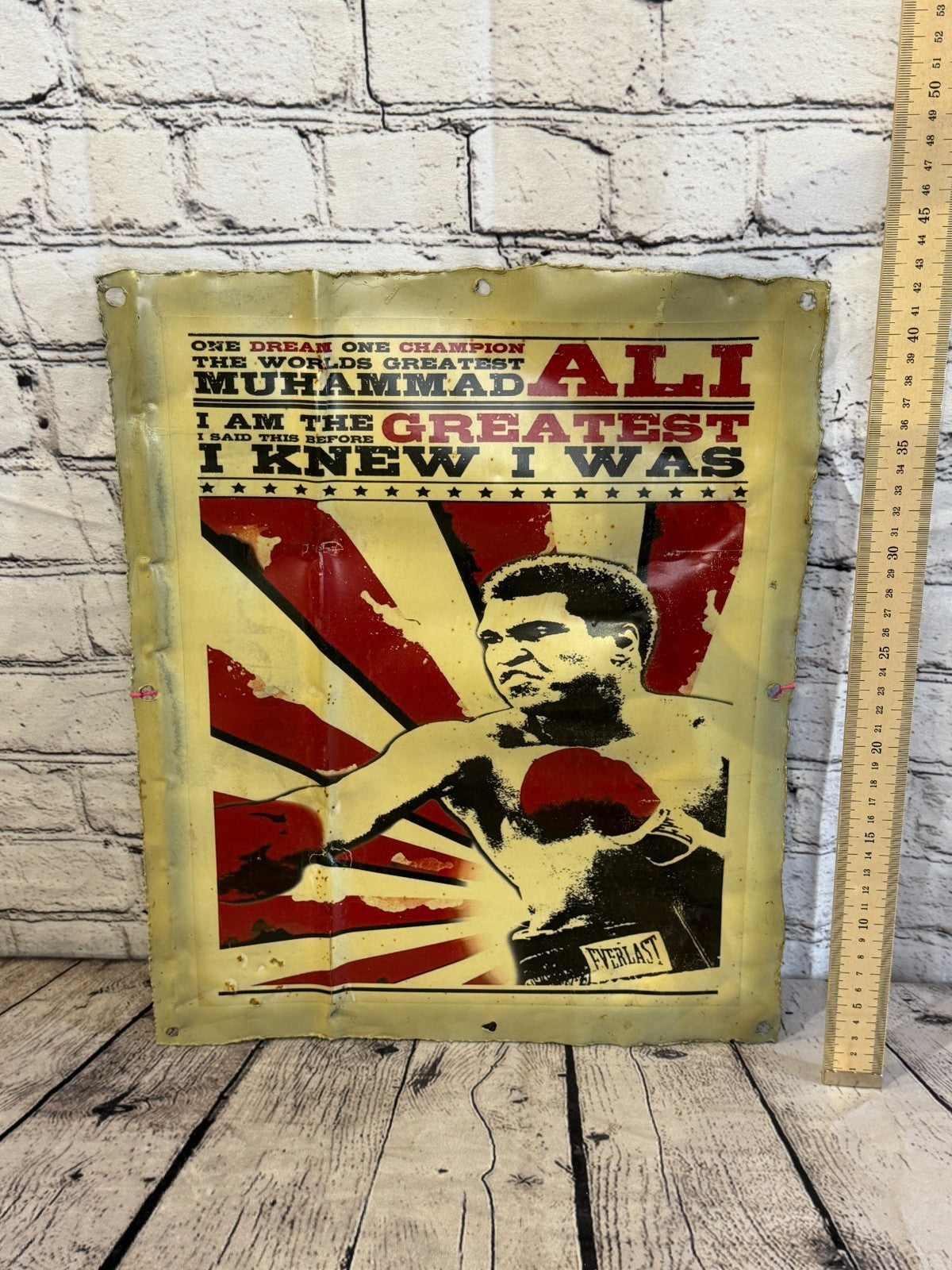 Muhammad Ali Boxing Poster Advert Wall Plaque 42cm x 36cm Vintage Retro Tin Sign4