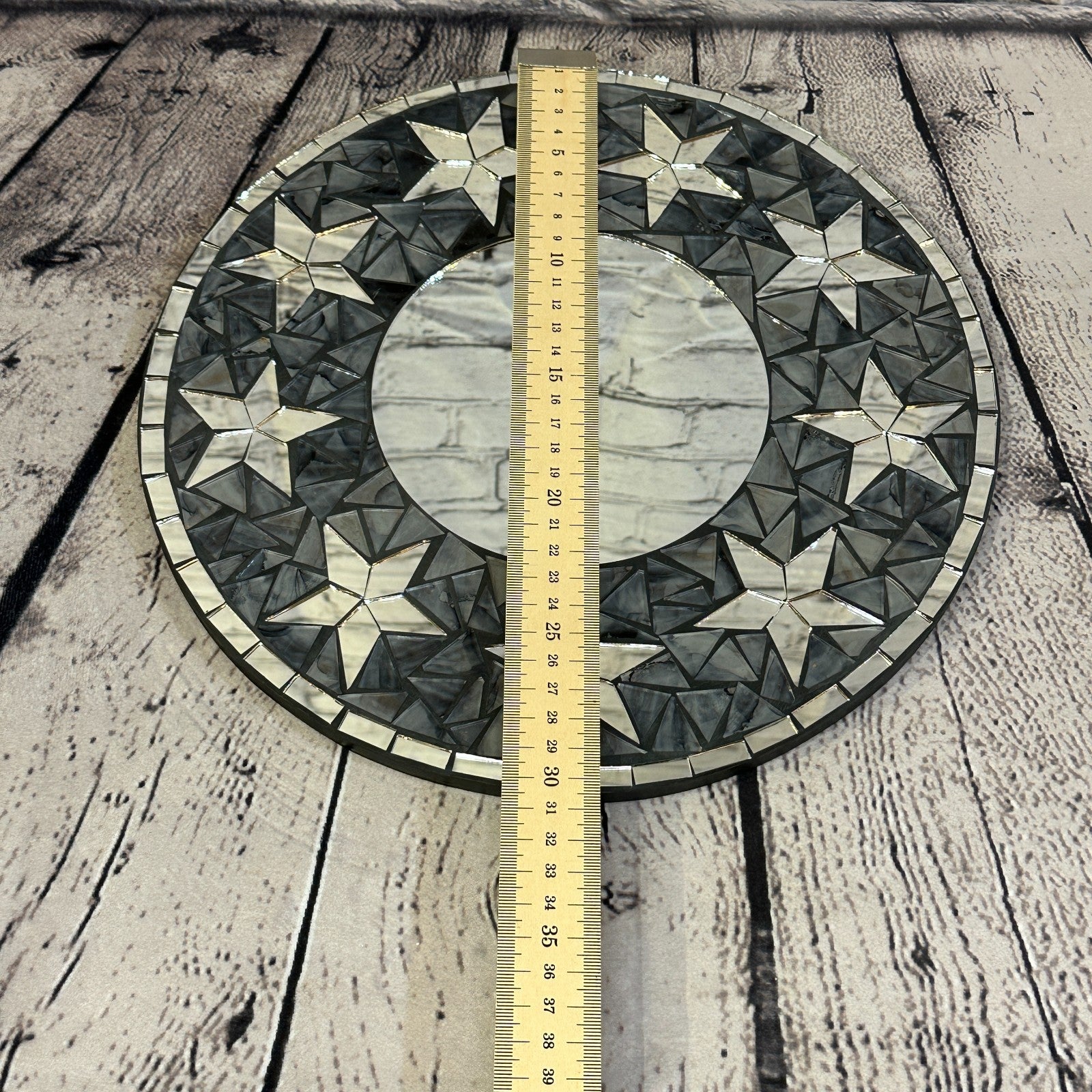 Black Star Mosaic Tile Wall Mirror 30cm x 30cm 12 Inches Handmade New6