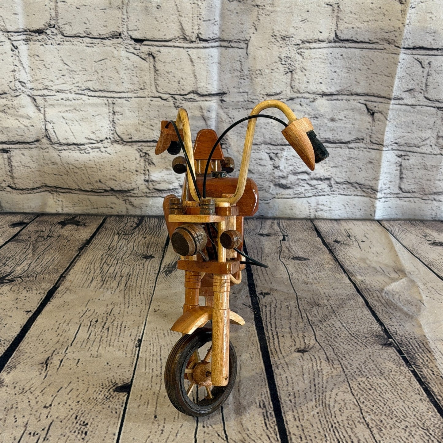 35cm Large Light Wood Motorbike Motorcycle Model Wooden Ornament Decorative Bike3