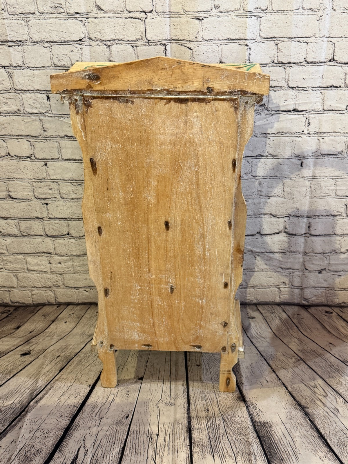 85cm x 40cm Flower 2 Door Pillar Wooden Side Cabinet Living Storage Furniture4