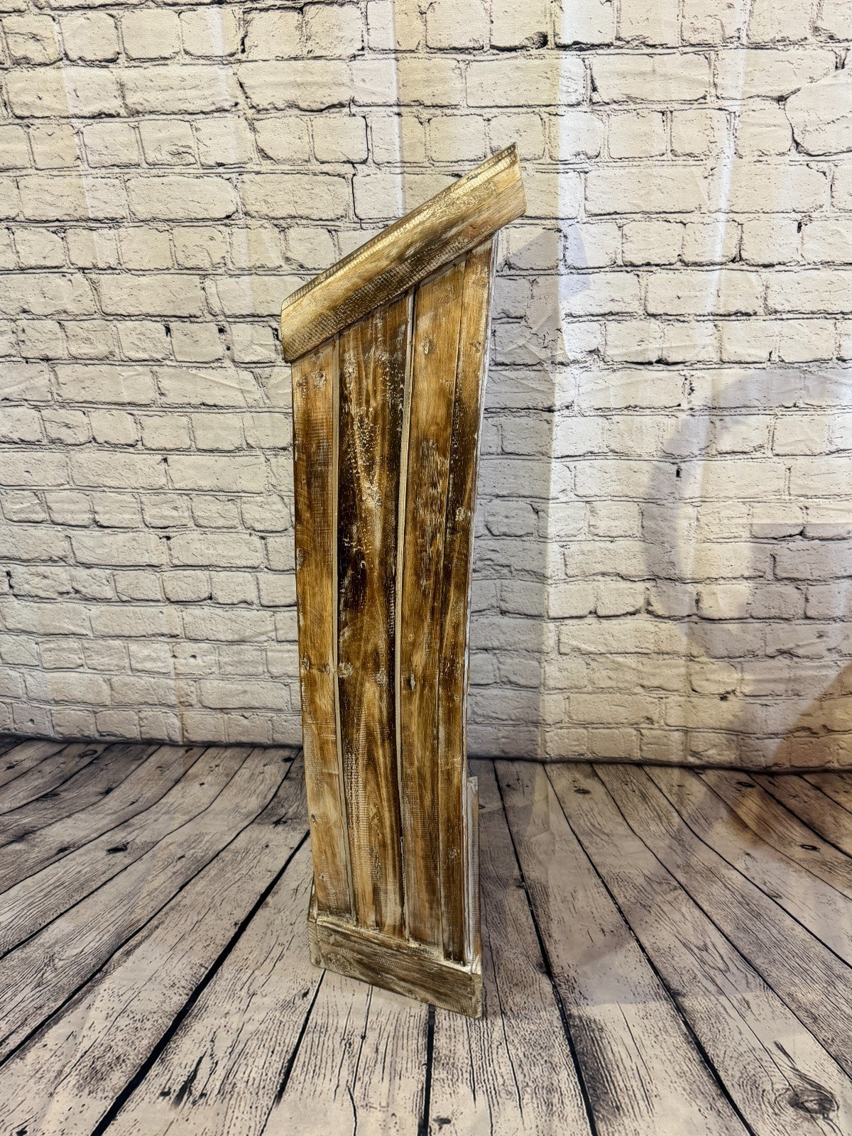 60cm x 30cm x 22cm Brown Boat Shelf Wooden Cabinet Living Hall Storage Furniture3