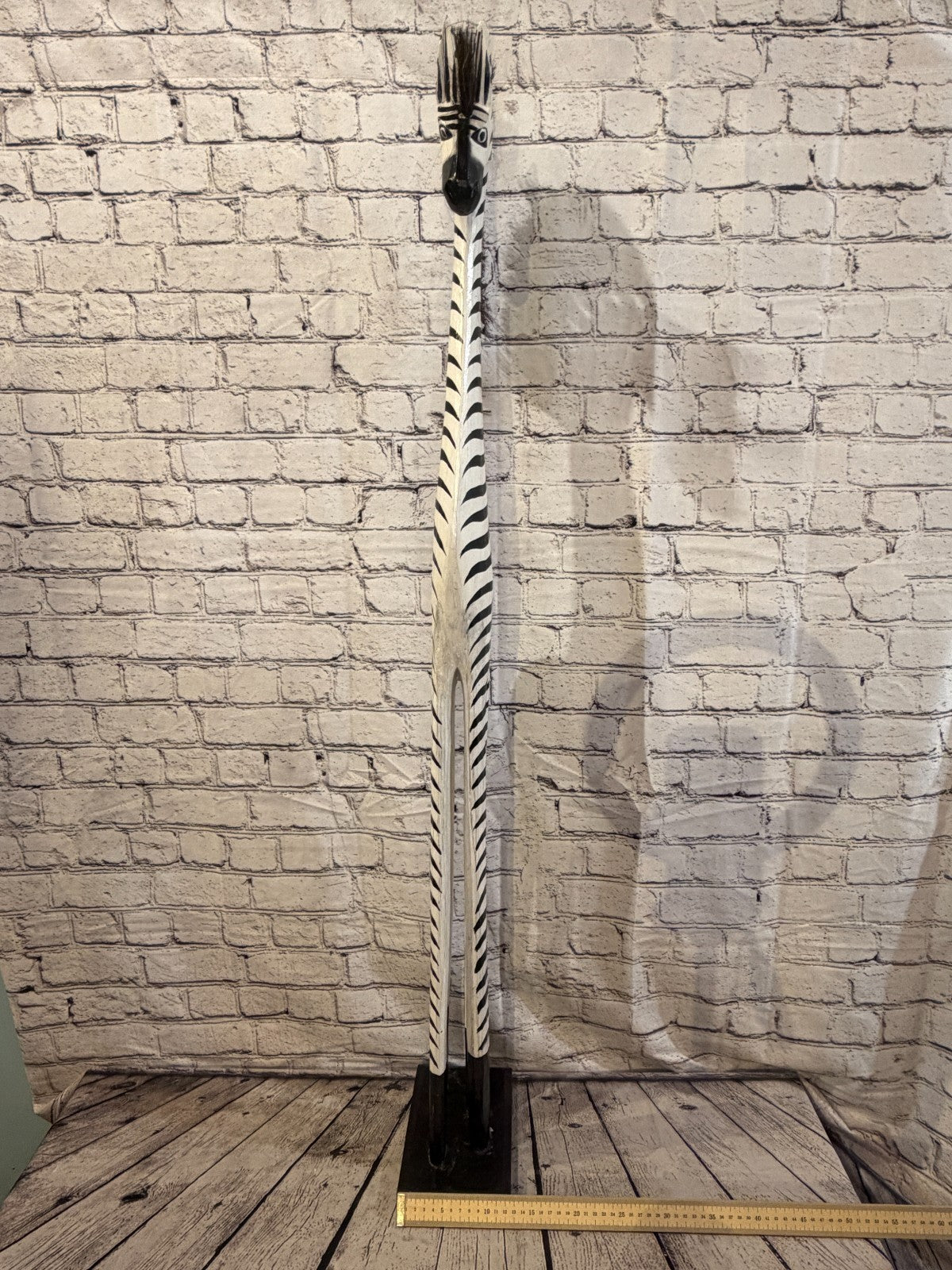 120cm Painted Wooden Zebra Standing Single Carved Solid Wood Zebra Handmade7