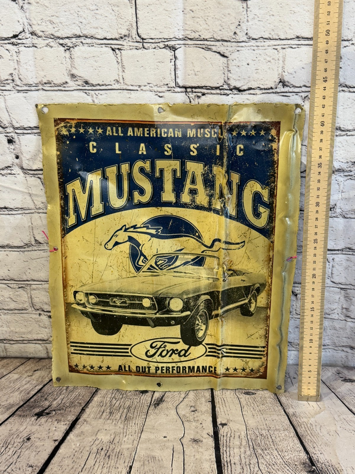 Mustang Classic Poster Advert Wall Plaque 42cm x 36cm Vintage Retro Tin Sign4