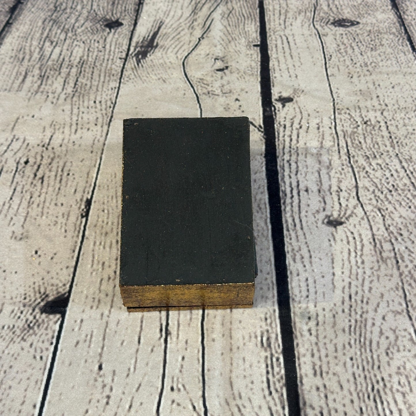 Bright Gold Thai Buddha Head Right 10cm x 7cm x 4cm Wooden Box Trinket Handmade2