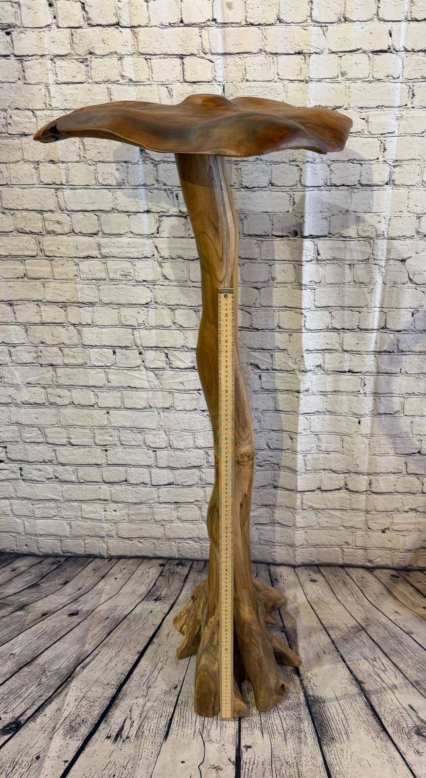 120cm x 50cm Dome Wooden Mushroom Toadstool Sculpture Garden Teak Root Ornament4