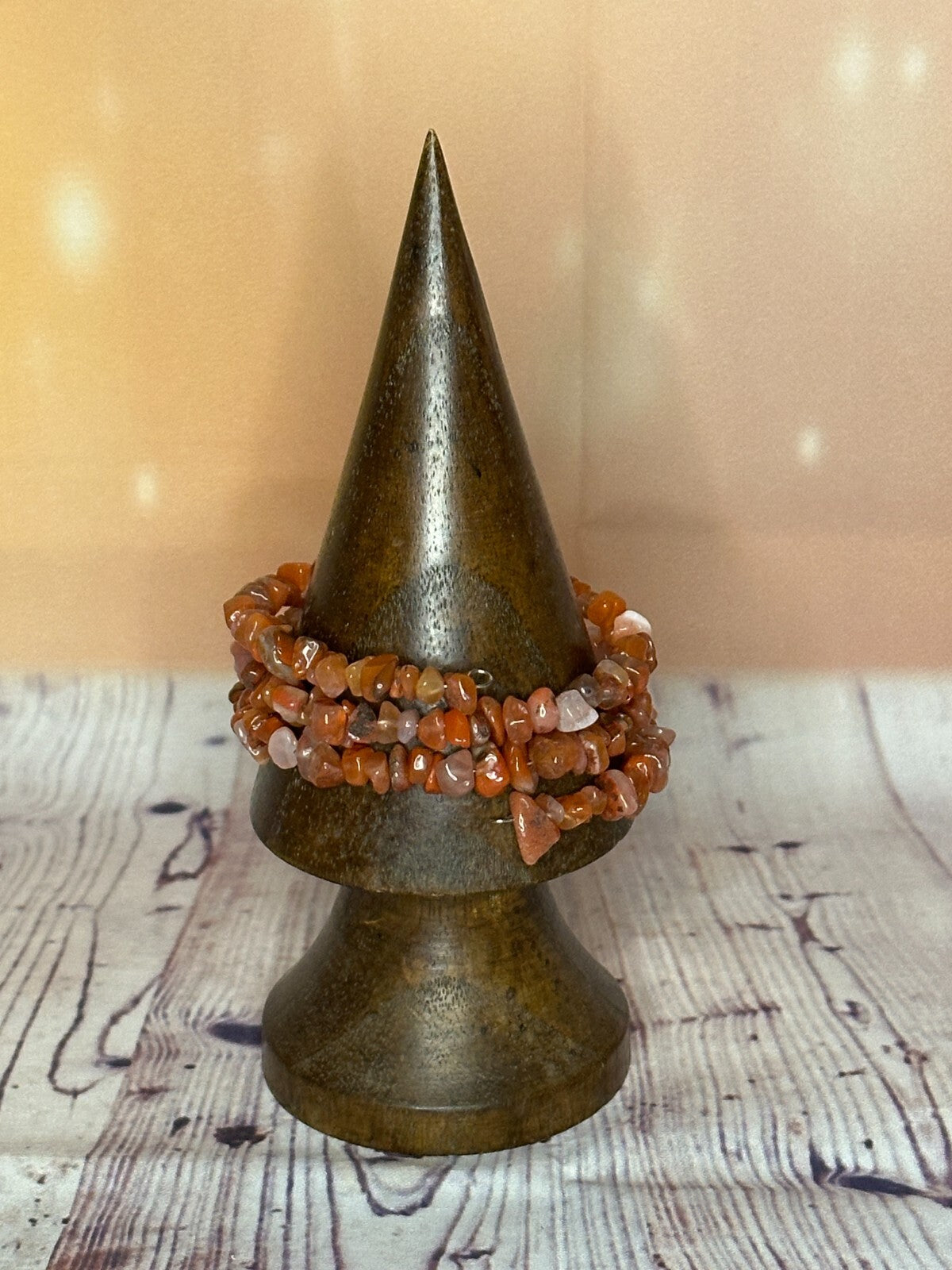 Carnelian Semi Precious Stone Chip Memory Wire Bracelets For A Adult Wrist1