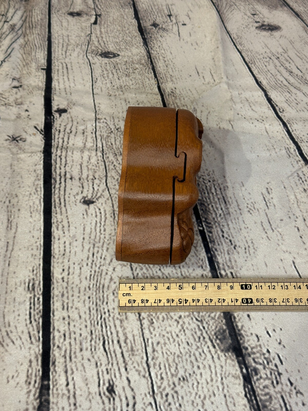 Skull Face Head 4 Bit Wooden Puzzle Box Secret Box Magic Trinket Handmade6