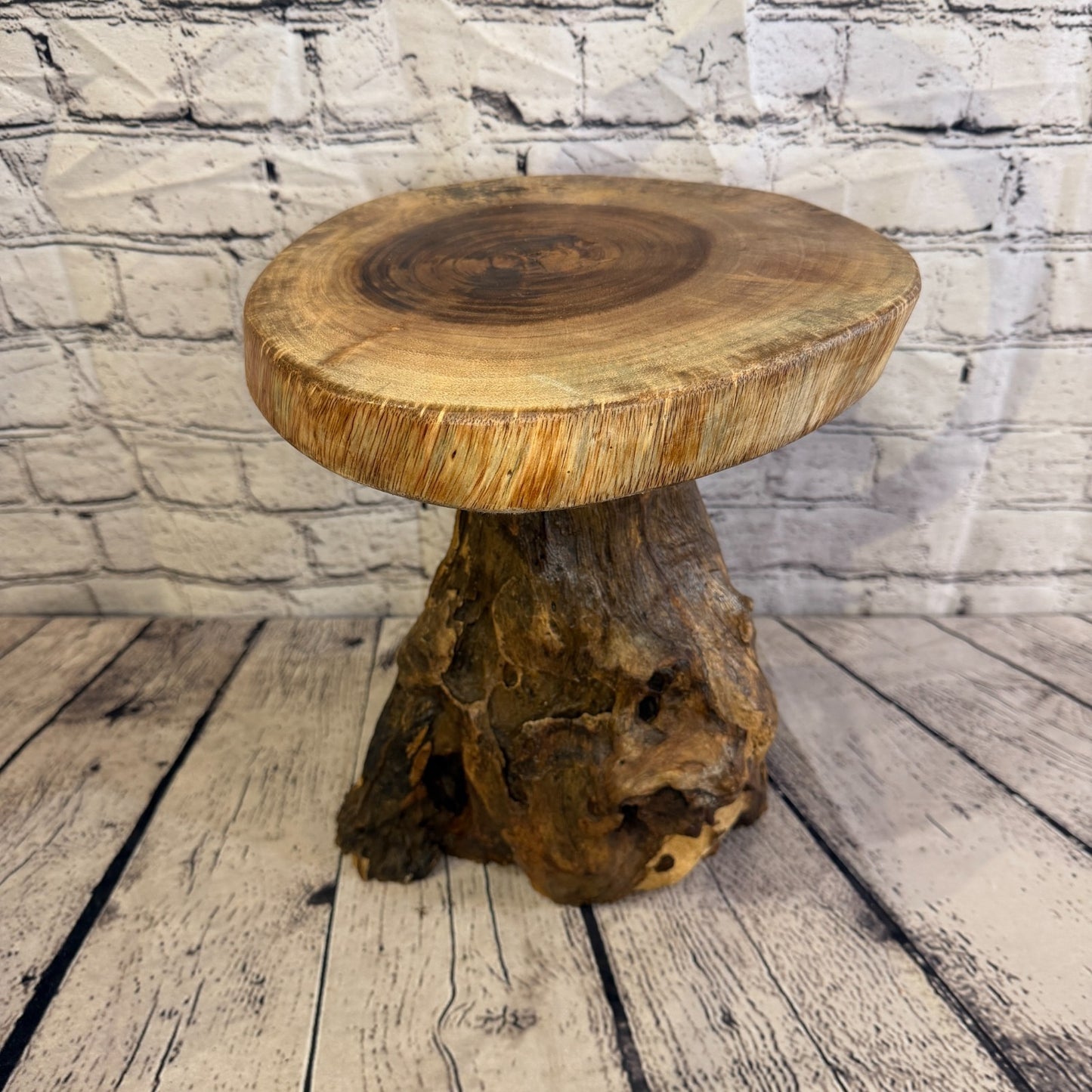 30cm x 25cm Wooden Coffee Root Sculpture Garden Teak Root Ornament Carved No 52
