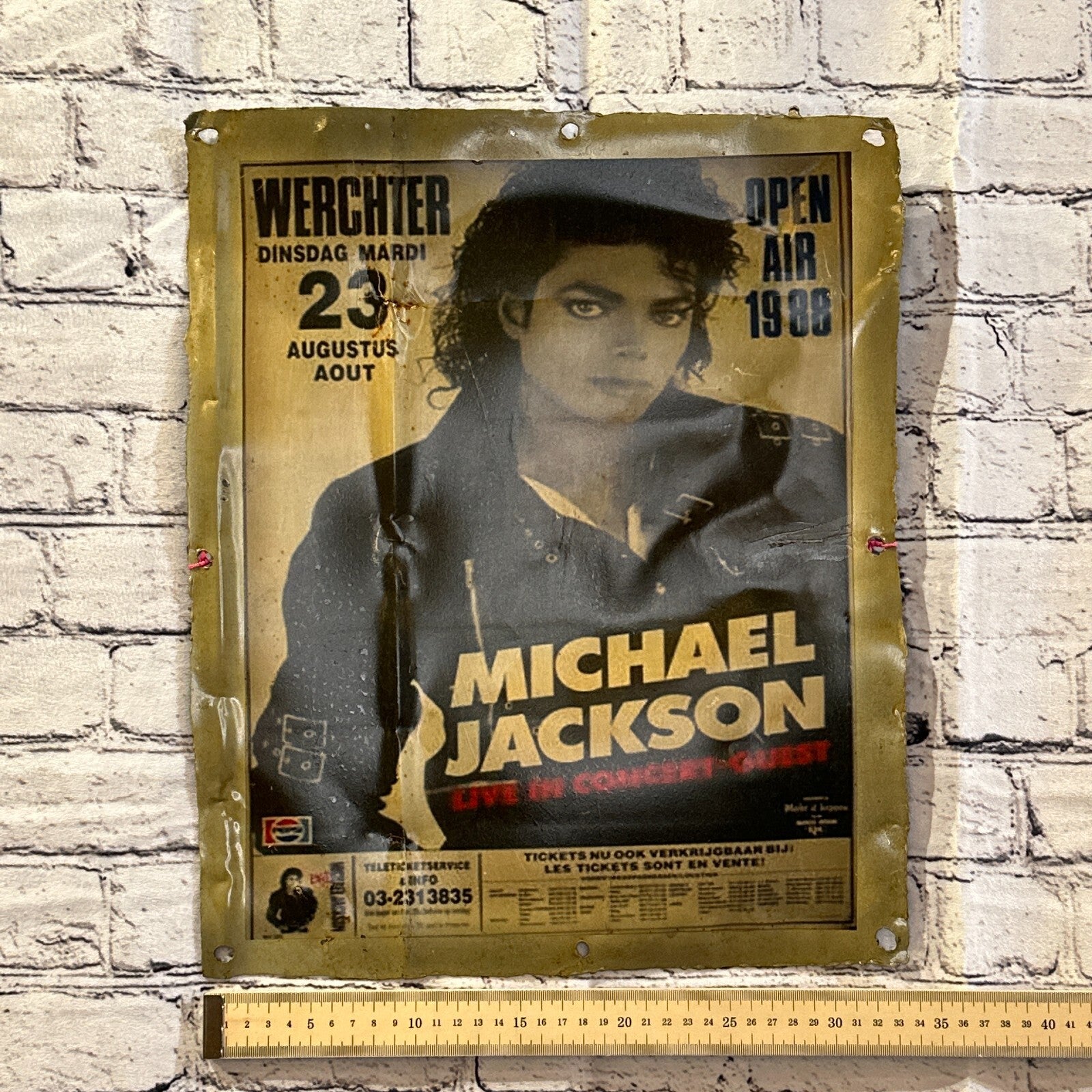 Michael Jackson Pepsi 1988 Advert Wall Plaque 42cm x 36cm Vintage Retro Tin Sign3