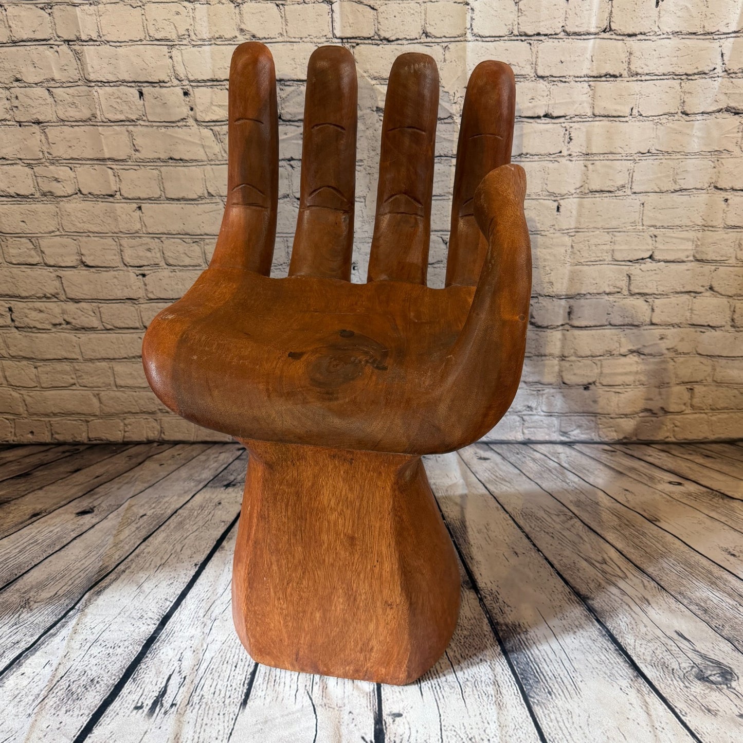 70cm x 40cm x 35cm Left Hand Indonesian Carved Hand Chair Wood Carving Sculpture1