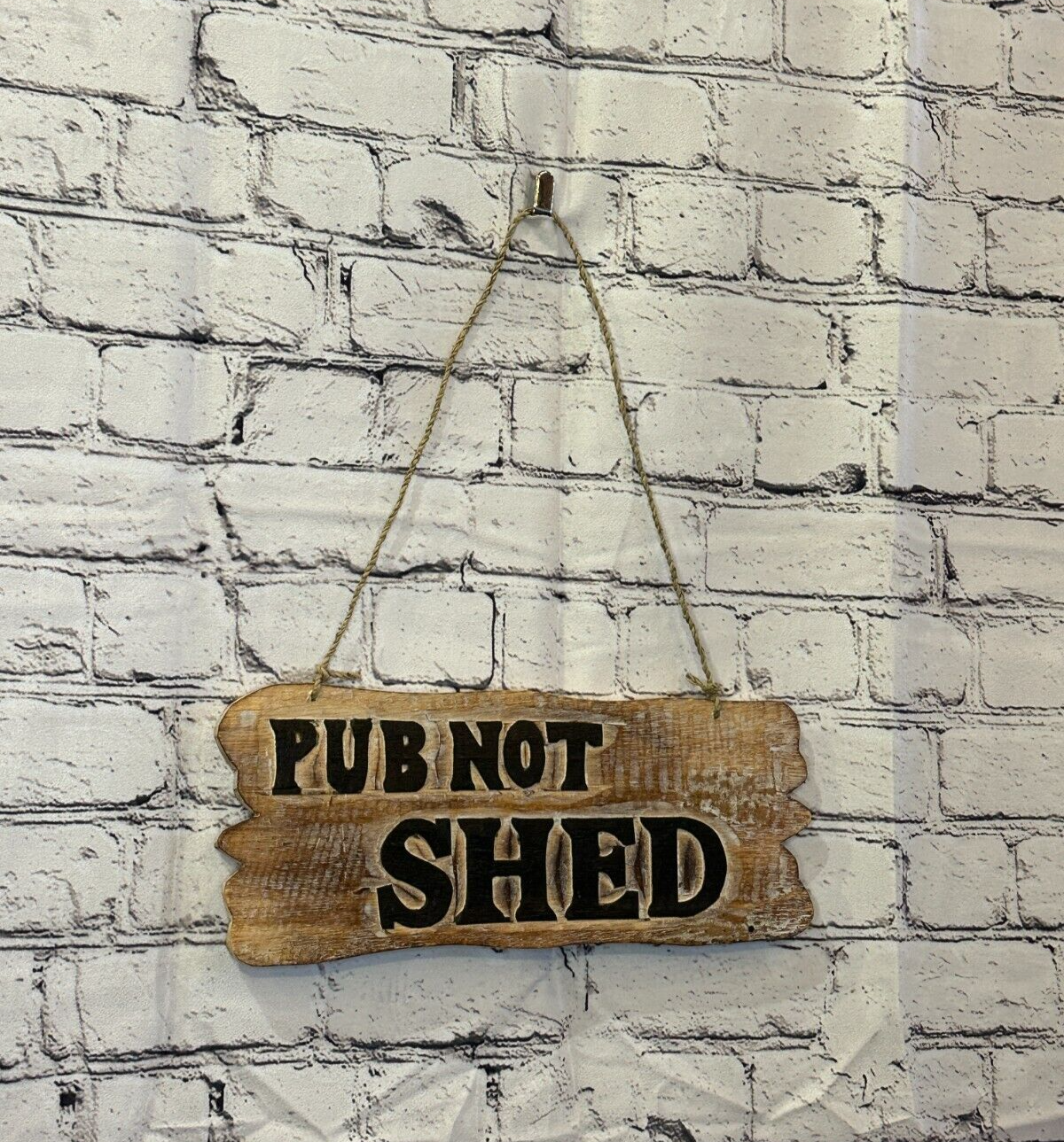Pub Not Shed Word Sign Plaque Outdoor Garden Shed Den Bar Shop 30cm x 12cm0