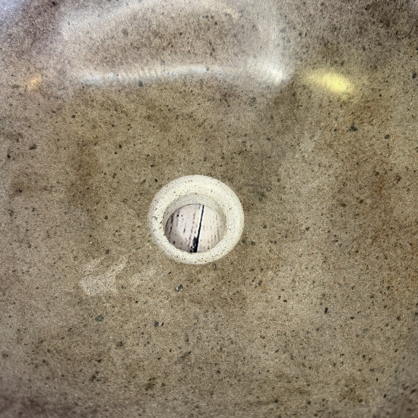 35cm x 33cm Wash Basin Bathroom Counter Top Washing River Stone Bowl Sink No 259
