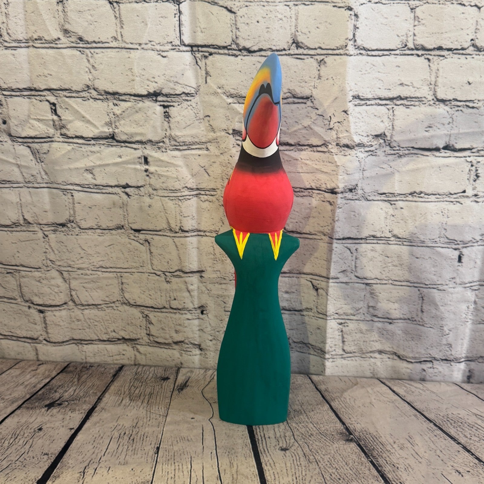 40cm Dark Red Toucan Bird Ornament Statue Fair Trade Hand Made Carved Wood1