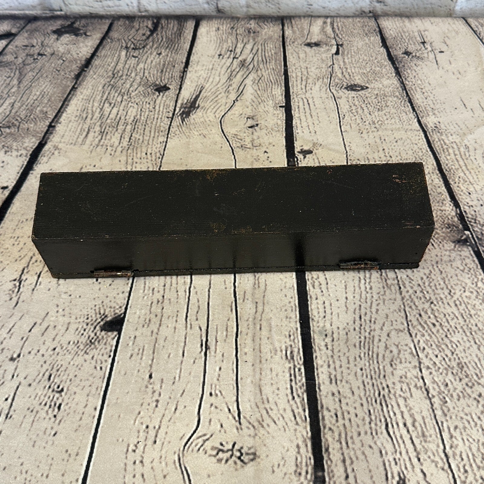 Bright Gold Thai Plain Buddha Eyes 25cm x 5cm x 5cm Wooden Box Trinket Handmade2